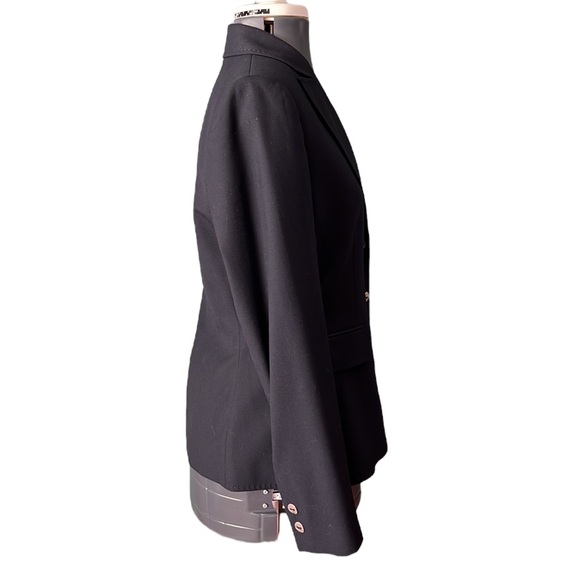 TAHARI by Arthur S. Levine Petite Dark Blue Suit Jacket Blazer - Picture 7 of 10